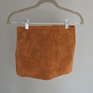 Blank NYC Brown Suede Skirt